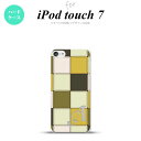 iPod touch 第7世代 ケース 第6世代 ハードケース パッチワーク ミックスA 黄 +アルファベット nk-ipod7-1671i