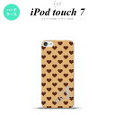 iPod touch 第7世代 ケース 第6世代 ハードケース ハート B 茶 +アルファベット nk-ipod7-171i