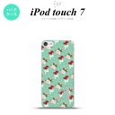 iPod touch 第7世代 ケース 第6世代 ハードケース 花柄 バラ リボン ターコイズ +アルファベット nk-ipod7-244i