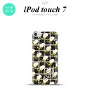 iPod touch 第7世代 ケース 第6世代 ハードケース 花柄 バラ チェック 黒 +アルファベット nk-ipod7-253i