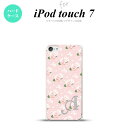 iPod touch 第7世代 ケース 第6世代 ハードケース 花柄 バラ リボン ピンク +アルファベット nk-ipod7-256i