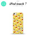 iPod touch 第7世代 ケース 第6世代 ハードケース 花柄 バラ リボン 黄 +アルファベット nk-ipod7-263i