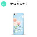 iPod touch 第7世代 ケース 第6世代 ハードケース 花柄 ミックス C 青 nk-ipod7-281
