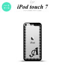 iPod touch 第7世代 ケース 第6世代 ハードケース レース 黒 +アルファベット nk-ipod7-362i