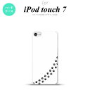 iPod touch 第7世代 ケース 第6世代 ハードケース 猫 足跡 白 黒 nk-ipod7-424