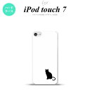 iPod touch 第7世代 ケース 第6世代 ハードケース 猫 影 白 黒 nk-ipod7-427