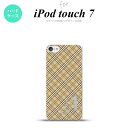 iPod touch 第7世代 ケース 第6世代 ハードケース チェック A ベージュ +アルファベット nk-ipod7-443i