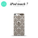 iPod touch 第7世代 ケース 第6世代 ハードケース ダマスク A クリア 茶 nk-ipod7-461