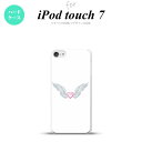 iPod touch 第7世代 ケース 第6世代 ハードケース 白翼 ハート 白 ピンク nk-ipod7-475