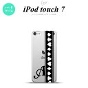 iPod touch 第7世代 ケース 第6世代 ハードケース トランプ 帯 黒 白 +アルファベット nk-ipod7-523i