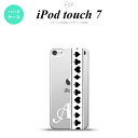 iPod touch 第7世代 ケース 第6世代 ハードケース トランプ 帯 白 黒 +アルファベット nk-ipod7-527i
