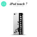 iPod touch 第7世代 ケース 第6世代 ハードケース トランプ 帯 黒 クリア +アルファベット nk-ipod7-528i