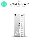iPod touch 第7世代 ケース 第6世代 ハードケース トランプ 帯 白 クリア +アルファベット nk-ipod7-529i