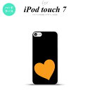 iPod touch 第7世代 ケース 第6世代 ハードケース トランプ ハート 黒 オレンジ nk-ipod7-546
