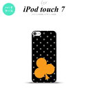 iPod touch 第7世代 ケース 第6世代 ハードケース トランプ 水玉 クラブ 黒 オレンジ nk-ipod7-547