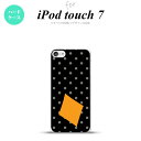 iPod touch 第7世代 ケース 第6世代 ハードケース トランプ 水玉 ダイヤ 黒 オレンジ nk-ipod7-549