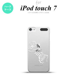 iPod touch 第7世代 ケース 第6世代 ハードケース 虎 クリア 白 nk-ipod7-567