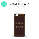 iPod touch 第7世代 ケース 第6世代 ハードケース ハート 飾り 茶 金 nk-ipod7-619