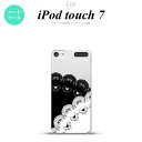 iPod touch 第7世代 ケース 第6世代 ハードケース レース B 黒 白 nk-ipod7-726