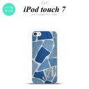 iPod touch 第7世代 ケース 第6世代 ハードケース ピクチャ 石畳 青 +アルファベット nk-ipod7-734i