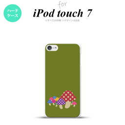 iPod touch 第7世代 ケース 第6世代 ハードケース きのこ 緑 nk-ipod7-743