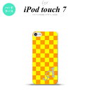iPod touch 第7世代 ケース 第6世代 ハードケース スクエア 黄 オレンジ +アルファベット nk-ipod7-767i