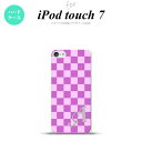 iPod touch 第7世代 ケース 第6世代 ハードケース スクエア ピンク 紫 +アルファベット nk-ipod7-768i
