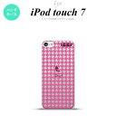 iPod touch 第7世代 ケース 第6世代 ハードケース 千鳥 格子 小 ピンク クリア nk-ipod7-903