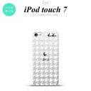 iPod touch 第7世代 ケース 第6世代 ハードケース 千鳥 格子 大 白 クリア nk-ipod7-929