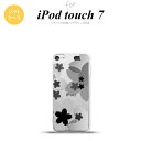 iPod touch 第7世代 ケース 第6世代 ソフトケース 花柄 サクラ A 黒 nk-ipod7-tp051