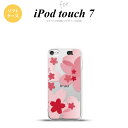 iPod touch 第7世代 ケース 第6世代 ソフトケース 花柄 サクラ A 赤 nk-ipod7-tp052