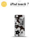 iPod touch 第7世代 ケース 第6世代 ソフトケース 花柄 サクラ C 黒 +アルファベット nk-ipod7-tp061i