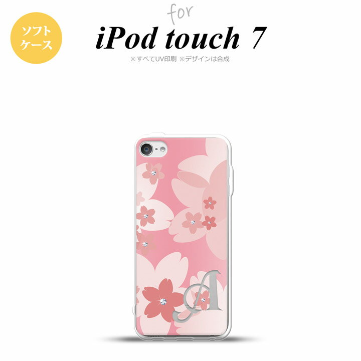 iPod touch 第7世代 ケース 第6世代 ソフトケース 花柄 サクラ C ピンク +アルファベット nk-ipod7-tp0..