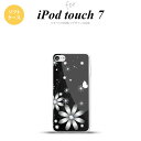 iPod touch 第7世代 ケース 第6世代 ソフトケース 花柄 ガーベラ 黒 nk-ipod7-tp065