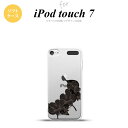 iPod touch 第7世代 ケース 第6世代 ソフトケース ハイビスカス B 黒 nk-ipod7-tp084