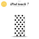iPod touch 第7世代 ケース 第6世代 ソフトケース ドット 水玉 B 白 黒 +アルファベット nk-ipod7-tp101i