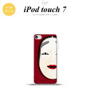 iPod touch 第7世代 ケース 第6世代 ソフトケース 能面 小面 赤 nk-ipod7-tp1043