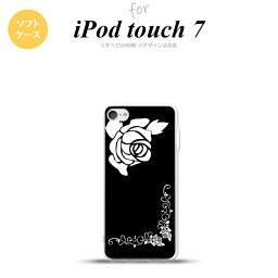 iPod touch 第7世代 ケース 第6世代 ソフトケース バラ A 黒 白 nk-ipod7-tp1068