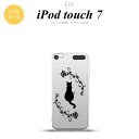 iPod touch 第7世代 ケース 第6世代 ソフトケース 猫とバラ B 黒 nk-ipod7-tp1143