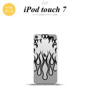 iPod touch 第7世代 ケース 第6世代 ソフトケース ファイヤー 炎 クリア 黒 nk-ipod7-tp1312