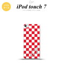 iPod touch 第7世代 ケース 第6世代 ソフトケース スクエア 赤 白 +アルファベット nk-ipod7-tp133i