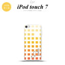 iPod touch 第7世代 ケース 第6世代 ソフトケース スクエア ドット オレンジ +アルファベット nk-ipod7-tp1361i