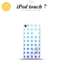 iPod touch 第7世代 ケース 第6世代 ソフトケース スクエア ドット 青 +アルファベット nk-ipod7-tp1366i