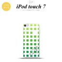 iPod touch 第7世代 ケース 第6世代 ソフトケース スクエア ドット 緑 +アルファベット nk-ipod7-tp1367i