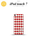 iPod touch 第7世代 ケース 第6世代 ソフトケース アーガイル 赤 青 +アルファベット nk-ipod7-tp1403i