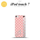 iPod touch 第7世代 ケース 第6世代 ソフトケース チェック ドット ピンク +アルファベット nk-ipod7-tp1521i
