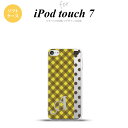 iPod touch 第7世代 ケース 第6世代 ソフトケース チェック ドット 黄 +アルファベット nk-ipod7-tp1522i