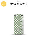 iPod touch 第7世代 ケース 第6世代 ソフトケース チェック ドット 白 緑 +アルファベット nk-ipod7-tp1523i