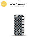iPod touch 第7世代 ケース 第6世代 ソフトケース タータン ドット 黒 +アルファベット nk-ipod7-tp1535i
