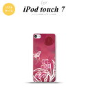iPod touch 第7世代 ケース 第6世代 ソフトケース 蝶と花 ピンク nk-ipod7-tp1542
